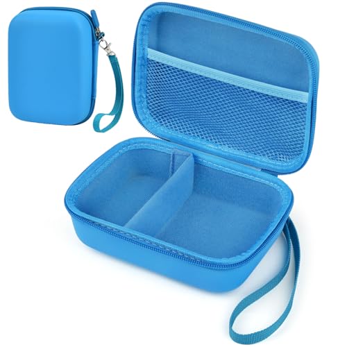 Ainiv Kinder Kamera Tasche Kompatibel mit Gofunly/für NUOTUN Digital Kamera. für Bitzee Interaktives Spielzeug, Sofortbildkamera Aufbewahrungsbox für Kabel, Speicherkarte und Zubehör (nur Tasche-Blau)