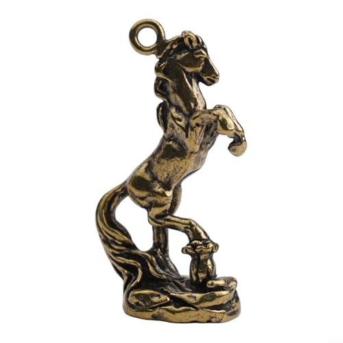 Kupfer-Handwerkskunst in einer Miniatur-Pferd-Skulptur Ein Hauch von Eleganz für Schreibtische (002)