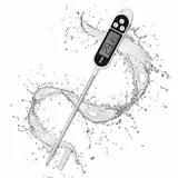 Digital Küchenthermometer(digital,Batterie Enthalten), Digitales Thermometer für Lebensmittel mit langen Sonden, Instant Read, Hausmannskost-Thermometer,für Backen,Grill,Milch,Wasser(-50°C bis +300°C)