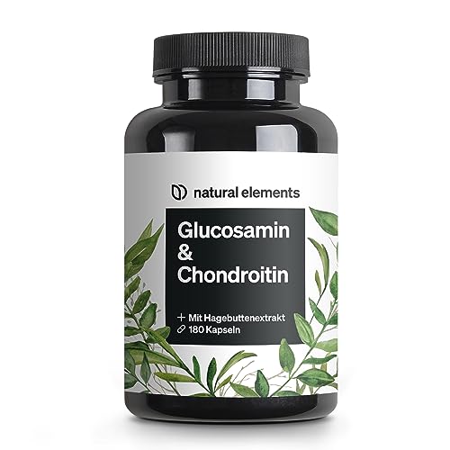 Glucosamin & Chondroitin – 180 Kapseln mit Vitamin C – hochdosiert, ohne unnötige Zusätze – in Deutschland produziert & laborgeprüft