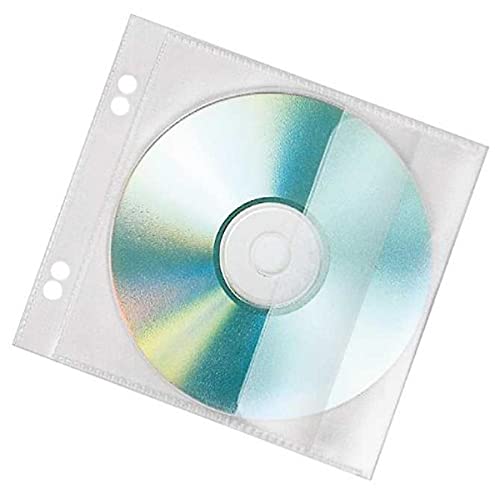 VELOFLEX 4366000 - CD/DVD Hüllen zum Abheften für 1 CD, CD Aufbewahrung CD Schutzhüllen CD Boxen, 10er Packung