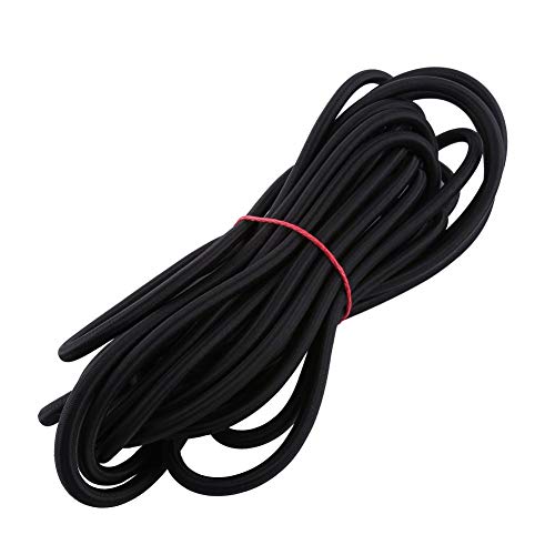 Akozon Starke Elastische Bungee Seil Schock Schnur Binden DIY Handwerk Schmuck Machen 1 stück(10mm 10m-Schwarz)