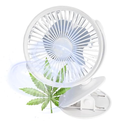 TronicXL PREMIUM USB Ventilator Grow mit Clip Klipp Klemme Klemmventilator I Clipventilator für Kingpower Growbox Growschrank Secret Jardin GrowPro DiamondBox Zelsius Mars Hydro weiß