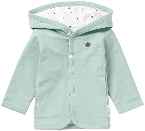 Noppies Unisex Baby U Cardigan Jrsy Rev Nusco Strickjacke, Grey Mint, 56 EU