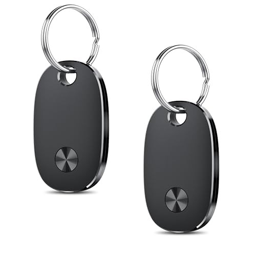 Smart Air Tag Tracker 2er Pack, Kompatibel mit Apple Wo ist? APP (iOS NUR, Android Not Supported), Bluetooth Key Finder für Gepäck/Taschen/Koffer, Austauschbarer Akku