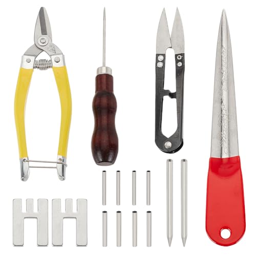 AHANDMAKER Korb Korbflechterei Werkzeugset Inklusive Schere Ahlen Stricknadel Geflochtener Verschluss Tube Korbflechten Anfängerset Werkzeugset