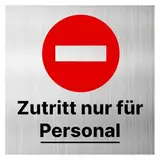 WC Schild Toilette mit Klebepad Piktogramm Toilettenschild Gäste Klo Dibond/Alu 3 mm 12cm x 12cm (Personal)