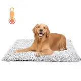 Nobleza Selbstheizende Decke für Hunde & Katzen, Wärmedecke Katze Ohne Strom Winter, Wärmematte Hund, Flauschig Waschbar, Hundematte Selbstwärmende, Geräuschlos rutschfest, 115x70cm