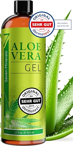 Aloe Vera Gel 99% Bio, 355 ml - ÖKO-TEST Sehr Gut - 100% Natürlich, Rein & Ohne Duftstoffe (Alkoholfrei, Kein Parfüm/WC-Duft) - Einzigartige Vegane Formel OHNE XANTHAN - aus ECHTEM SAFT, NICHT PULVER