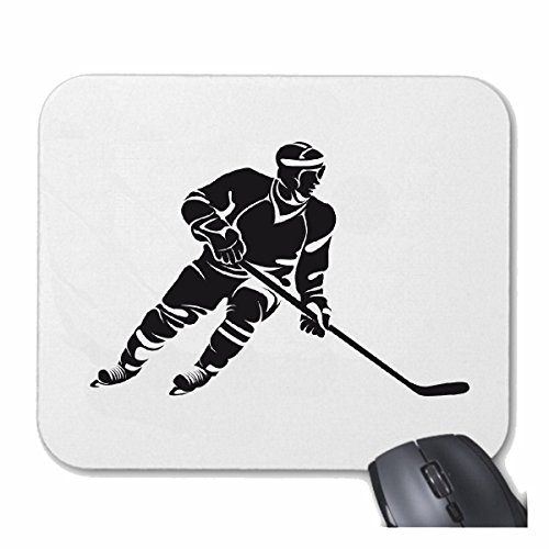 Mousepad (Mauspad) Eishockey EISHOCKEYPUCK EISHOCKEYMANNSCHAFT Sport EISHOCKEYSCHLÄGER für ihren Laptop, Notebook oder Internet PC .. in Weiß