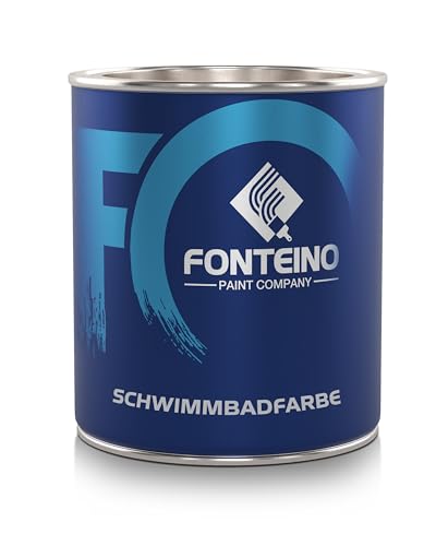 Fonteino Schwimmbadfarbe Poolfarbe Poolbeschichtung Schwimmbeckenfarbe Lichtgrau - 750ml