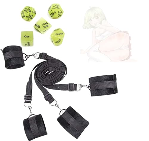 QiKKago Schwarzer Nylon Fitness GüRtel, GlüHende GrüNe WüRfel Requisiten, Multifunktionale FitnessgeräTe, SpielzubehöR, Paar Geschenke