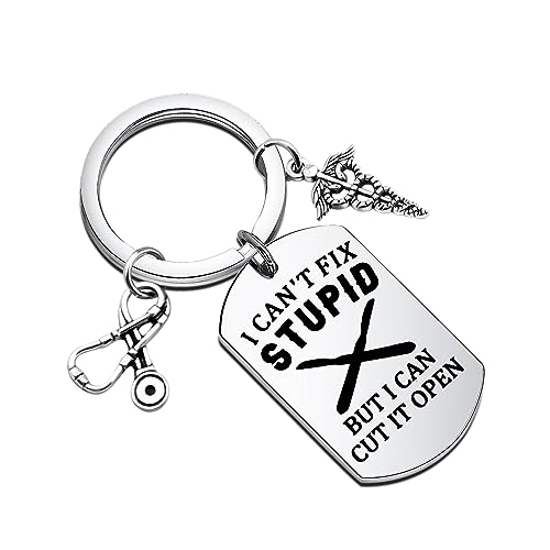 FAADBUK Lustiges Chirurgengeschenk für allgemeine Chirurgen Wertschätzung Geschenk Chirurgie Abschluss Geschenk, Cut It Open Schlüsselanhänger, Small