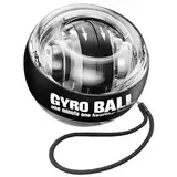 Cretee Handgelenktrainer-Ball, Auto-Start, Handgelenkstärker, Gyroskopischer Unterarm-Trainer, Gyro-Ball zur Stärkung von Armen, Fingern, Handgelenkknochen und Muskeln, Schwarz