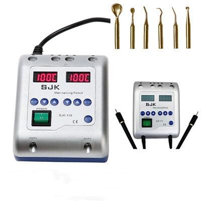 Digital Elektrisch Waxer Maschine, 20W 2A Electric Wachs Waxer Maschine 6 Wax Tips Elektrisch Wachsmesser 50-200℃ Modellier Dental Wachs Gerät Tranchiermesser Wachsmesser