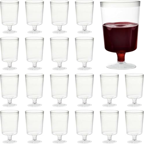 MATANA 50 Premium Weingläser Kunststoff, Plastik Weingläser, 160ml - Mehrweg Cocktailgläser, Weinglas Kunststoff, Weinbecher, Dessertbecher für Hochzeiten, Geburtstage, Partys