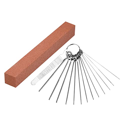 CZ Store Gitarren-Feilenset - ✮✮LEBENSLANGE GARANTIE✮✮ - 13 Edelstahl-Feilen, Schleifblock, Bund-Werkzeug - Zubehör für Geigen-/Gitarrenbauer, Reparatur-Kit für Saiten-Instrumente