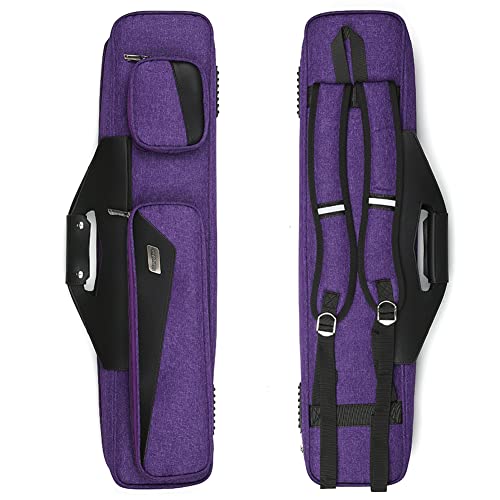 MangoRun Pool Queue Fall 4x4 mit Rucksack Riemen Tragetasche für 4 Pool Quees (Purple)