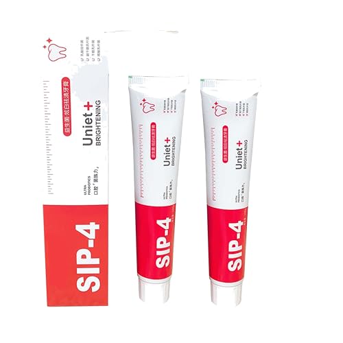 SIP-4 Zahnpasta, Toothpaste Probiotic Whitening and Stain-Removing Toothpaste, Zahnpasta Whitening and Stain Removal mit Zahnweiß-Stift, Probiotische Zahnpasta, Freshen Breath Zahnpasta (2PCS)