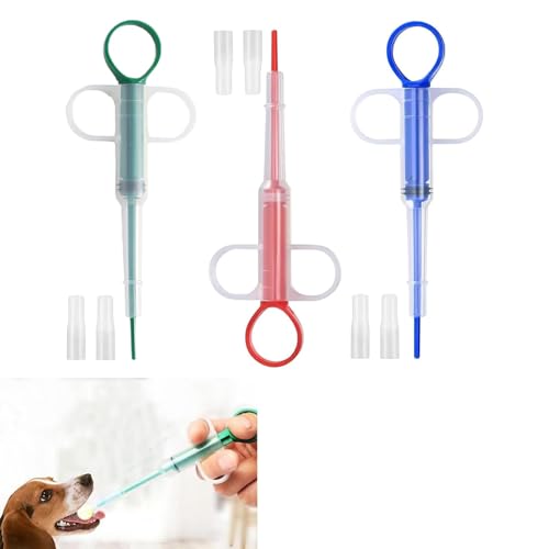 WANGENPING 3 Stück Tabletten Schluckhilfe, Wiederverwendbar Tablettengeber für Katzen, Medikamenten Feeder, für die Fütterung Von Haustieren mit Tabletten Kapseln Pillen Heilmitteln