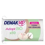 Demak'Up Adapt Bio Wattepads zum Abschminken - Gesicht und Augen - 100% natürliche organische und ungebleichte Baumwollfasern - GOTS zertifiziert - 50 Baumwolle