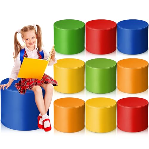 Wesiti Flexible Sitzgelegenheiten für Kinder, 30,5 cm, Klassenzimmer, rund, Schaumstoff-Ottomane, farbig, für Kinder, Erwachsene, Kindertagesstätte, Schule, Kindergarten, Zuhause, Büro, Stuhlzubehör