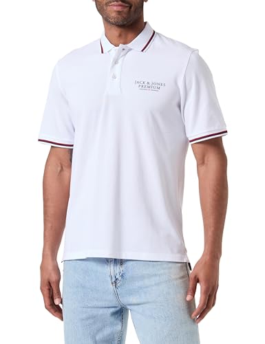 JACK & JONES Herren Jprbluarchie Ss Polo Sg Poloshirt, Bright White, M