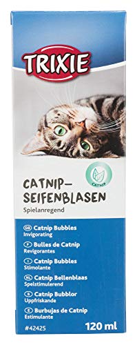 Trixie Catnip Seifenblasen | 120 ml | Seifenblasen die unterstützend spielanregend sein können | Enthält Extrakt aus Katzenminze