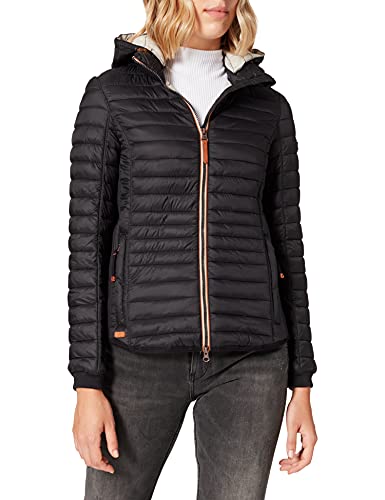 camel active Damen leichte Steppjacke mit Abnehmbarer Kapuze Schwarz womenswear-44