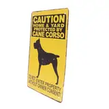 COSMEVIVI Dog Sign Retro Warnschild Aus Warnschild Für Hundezone Im Garten Dekorativ Und Langlebig Für Zuhause Und Geschäftsbereiche