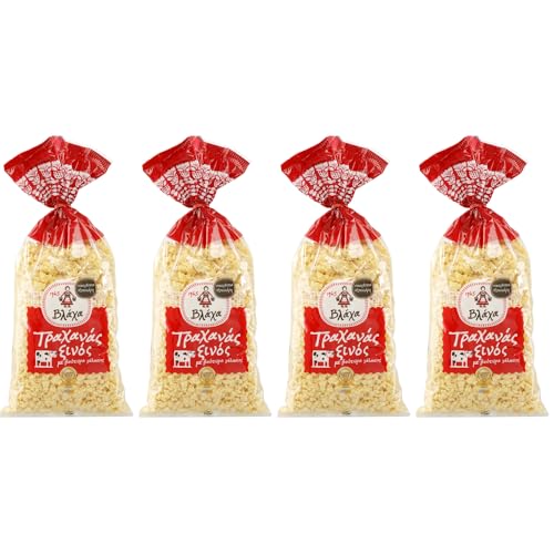 Trahanas sauer 4x 500g Beutel | Griechische Spezialität aus Korinth | Vlaha | +20ml Jassas Olivenöl