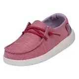 Hey Dude Wendy Youth Moc Toe Shoes, Sparkle Pink, 34 EU