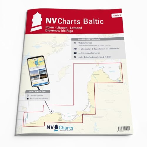 NV Atlas Serie 6 mit App Lizenz - Seekarte Ostsee - Polen - Littauen - Lettland