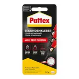 Pattex Sekundenkleber Flüssig Mini Trio, spülmaschinenfester Superkleber in 3 praktischen Tuben, schnelltrocknender farbloser Flüssigkleber, 3 x 1g, mehrfarbig