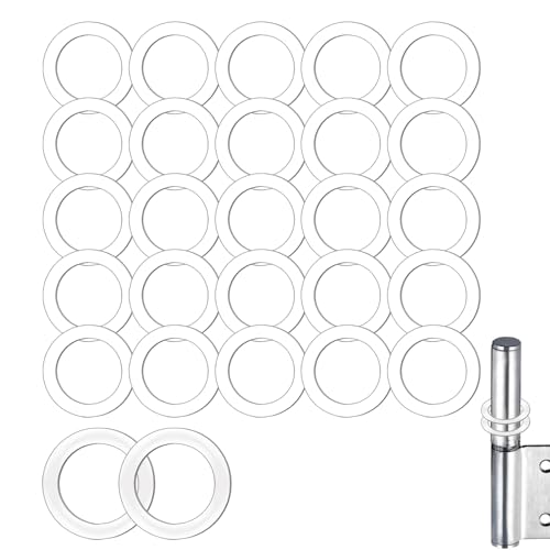 lumcov 60 Stück Spezial Fitschenringe aus Kunststoff,Ø 10,15mm x 10mm x 1mm für Standard Zimmertüren,Unterlegscheiben Türscharnier