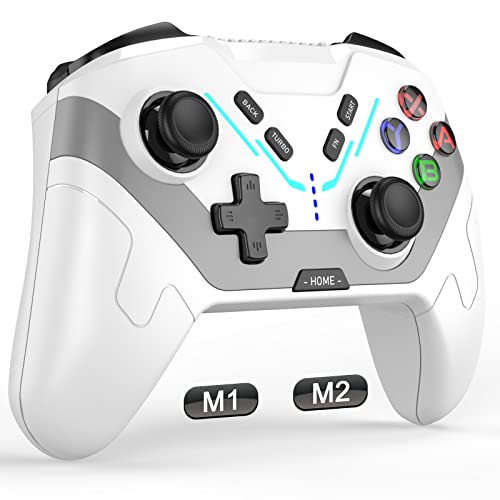 Diswoe Controller für Switch/Switch Lite/Switch OLED, Pro Controller mit Makro Aufwachen Leuchtend Turbo 6 Achsen Gyro Wireless Controller Unterstützung Android/IOS/PC Windows 7810