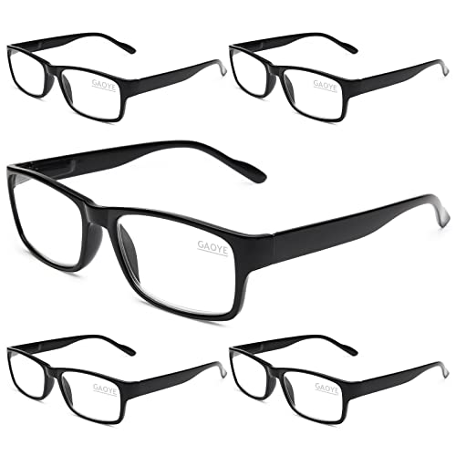 Gaoye 5 pack Lesebrillen Sehhilfe Augenoptik Brille Lesehilfe für Damen Herren von 2,50