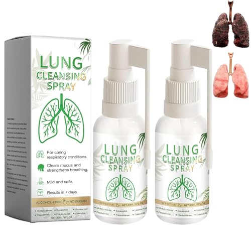 Lungenreinigungsspray, Advanced Lung Cleansing Spray, Miquiko Lungenreinigungsspray(2 Stück)