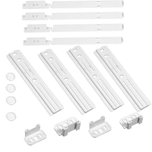 DL SERVICE Universal Einbauset für Einbaukühlschränke, 4 Kühlschranktürschienen und integriertes Einbauset, passend für alle Marken wie Beko, Smeg, Samsung