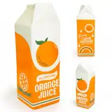 Ligtmor Vintage Orange Juice Vase, inspirierte Dekorative Keramikvase OJ Carton, Retro Einzigartiger eklektischer Neuheit Akzent für Zuhause/Küche/Büro, Orangensaft