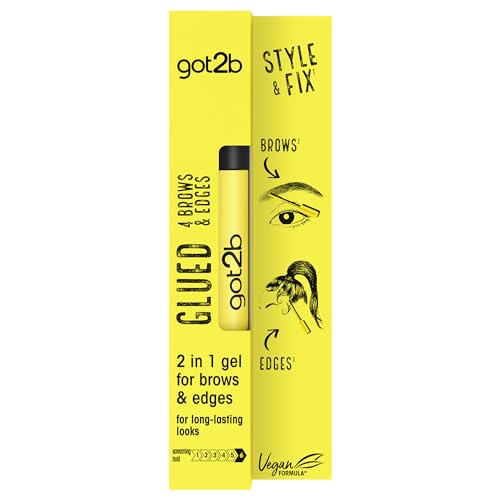 got2b Glued 4 Brows & Edges Gel 2 in 1 16ml, Screaming Hold Brow Gel, klares Augenbrauengel für langanhaltende Looks, stark haltendes Augenbrauengel got2b, vegane Formel*, natürlich gewonnene