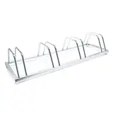 Wiltec Fahrradständer für 4 Fahrräder 124x39,5x19,5cm aus verzinktem Stahl und für Wandmontage geeignet Reihenparker Fahrradbügel