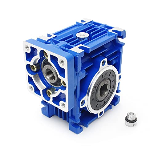 RATTMMOTOR Schneckengetriebe NMRV030,Hohe Drehmoment Schneckengetriebe,Worm gearbox,getriebe 10:1 Eingang 11mm Ausgang 14mm für Nema23 Schrittmotor