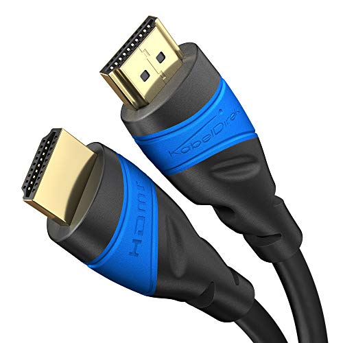 KabelDirekt – 4K HDMI-Kabel – 7,5 m – 4K@60Hz (Extra-Kupfer für bis zu 18 Gbit/s und Ultra HD/4K – kompatibel mit HDMI 2.0, High Speed mit Ethernet, Blu-ray/PS5/Xbox Series X/Switch, schwarz)