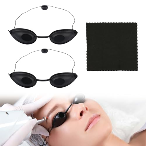 Solarium Brille, Laserschutz-brille, LED Schutzbrille, 2 Stück UV Schutzbrille Solarium Brille, Schönheitsinstrument Augenschutzbrille für kosmetische Lasertherapie, IPL-Haarentfernung, UV-Schutz