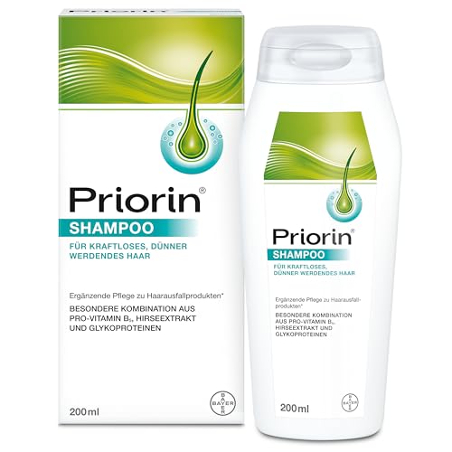 Priorin Shampoo - Haarshampoo zur Stärkung der Haare - ergänzende Pflege für kraftloses, dünner werdendes Haar - paraben- und farbstoffrei - 1 x 200 ml