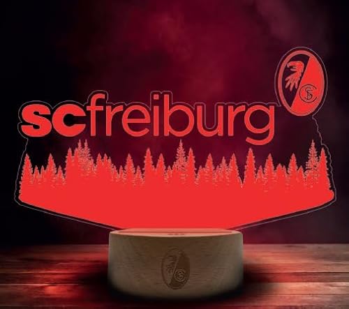 SC Freiburg LED Lampe Licht ** Holz Skyline **