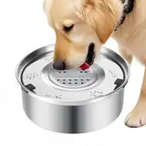 Luziyun Wassernapf für Hunde Edelstahl Hundetrinknapf 1L – Auslaufsicher mit Rutschfestem Boden & Anti Schlabber | Slow Feeder für Reisen, große Hunde und Sloppy Trinker | Spülmaschinenfest (1 L)
