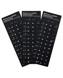 TPZORJX 3 Stück Deutsch Tastaturaufkleber - universeller Aufkleber in Deutsch, Computer Tastaturaufkleber für eine schnellere Identifizierung von Tastaturen, Gute Klebrigkeit(Schwarz)