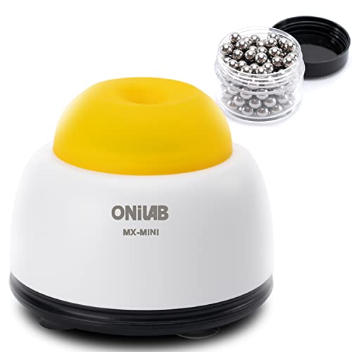 ONiLAB Mini Vortex Mixer mit Touch Funktion, Labor Mischen, Nagellack, Tattoo Tinte, Wimpernklebstoffe und Acrylfarben Mischen, Labor Vortexer für Zentrifugenröhrchen und Teströhrchen,Gelb